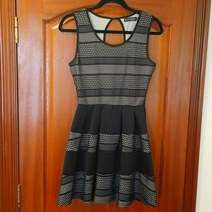 Crystal Doll Mini Dress- black and white, size M